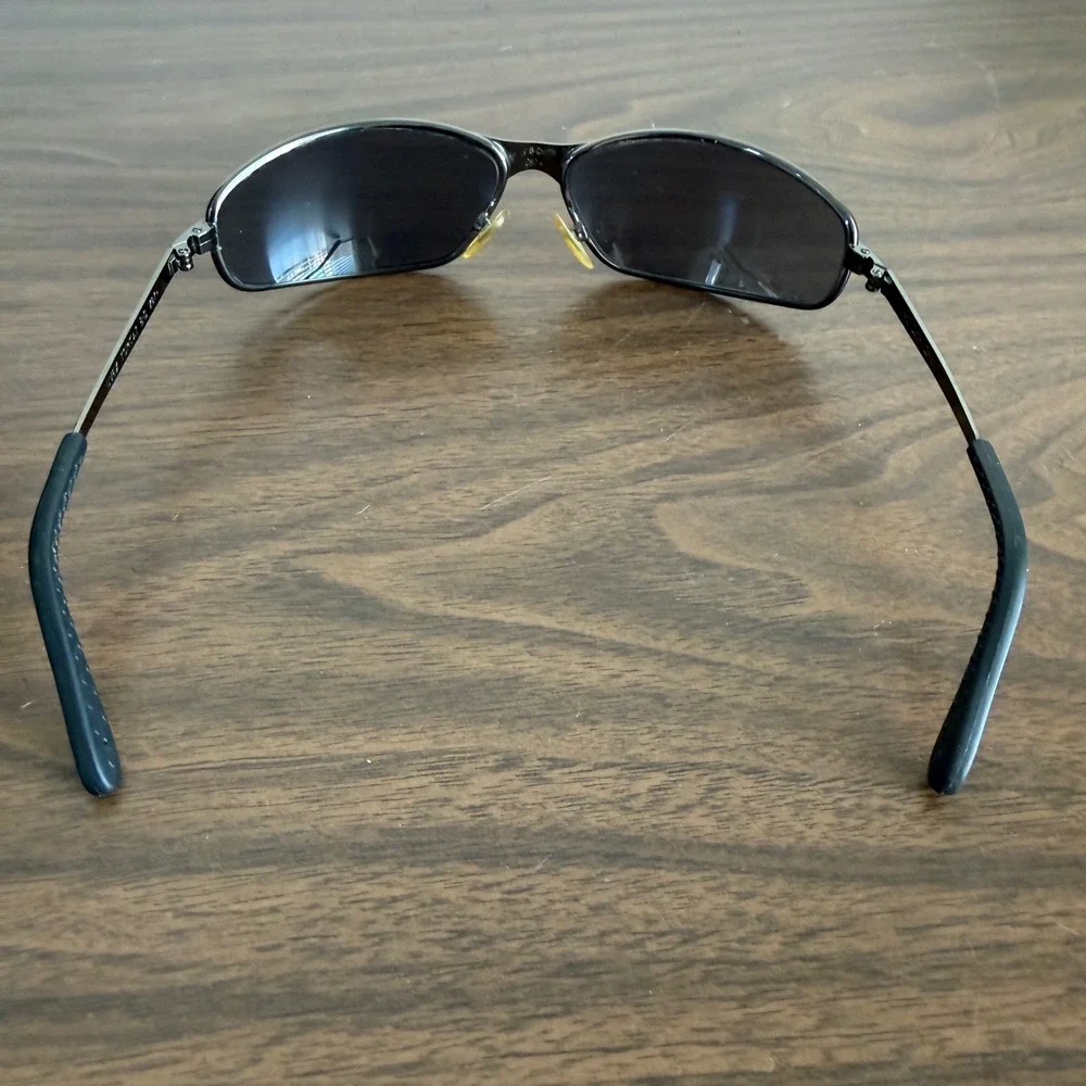 Uvex Tomcat Z87+ Safety Sun glasses Gunmetal Metal Frame Dark Gray Lens Mens